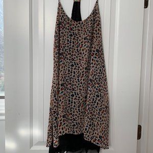 multi-color leopard racerback dress